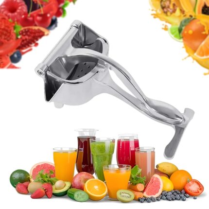 Fruit Juicer, Juicer Machine Hand Press, Aluminium Alloy Juicer Fruit Hand Squeezer Heavy Duty Metal Lime Instant Juicer Lemon Orange Juicer Manual Fruit Juicer For All Fruits (Aluminium)